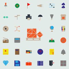 Poster - colored stock box icon. Web icons universal set for web and mobile