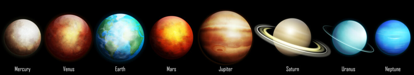 Planets of the Solar System illustration