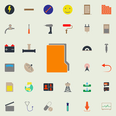 Poster - colored luggage icon. Web icons universal set for web and mobile