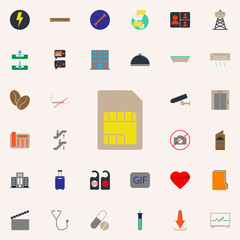 Poster - colored battery icon. Web icons universal set for web and mobile