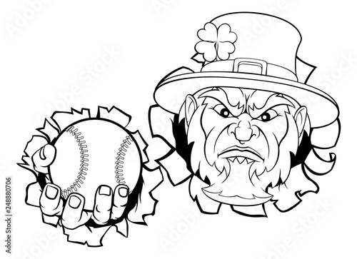 A leprechaun baseball sport...