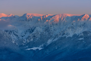 Wall Mural - sunset in Bucegi Mountains, Romania