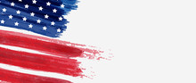 Background With USA Painted Flag
