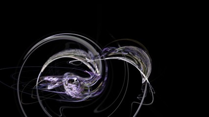 Aufkleber - Fantasy chaotic colorful fractal pattern. Abstract fractal shapes. 3D rendering illustration background or wallpaper