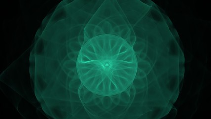 Aufkleber - Fantasy chaotic colorful fractal pattern. Abstract fractal shapes. 3D rendering illustration background or wallpaper