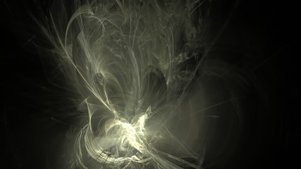 Aufkleber - Fantasy chaotic colorful fractal pattern. Abstract fractal shapes. 3D rendering illustration background or wallpaper