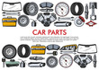 Vector tools and car spare parts