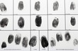 © New Africa - Police form with fingerprints, top view. Forensic examination