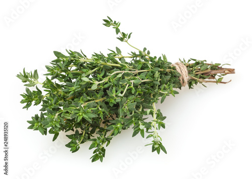 Fotografía Fresh thyme bunch isolated on white background