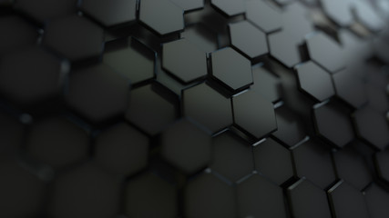 Poster - Abstract hexagonal background.