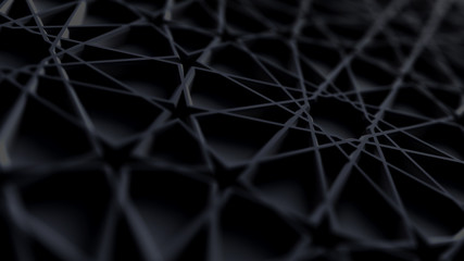 Poster - Abstract black arabic girih pattern background