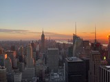 Fototapeta  - new york skyline at sunset