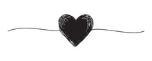 Tangled Grungy Black Heart Scribble