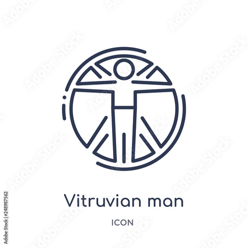 Fotomural vitruvian man icon from people outline collection
