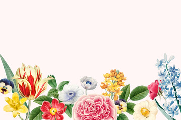 Sticker - Blank floral copy space