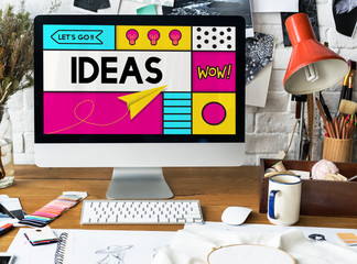 Wall Mural - think big innovation ideas fresh