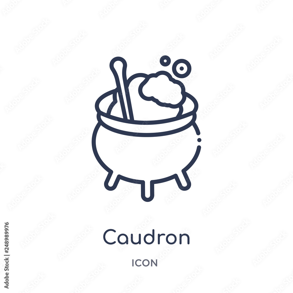 caudron icon from other outline collection. Thin line caudron icon ...