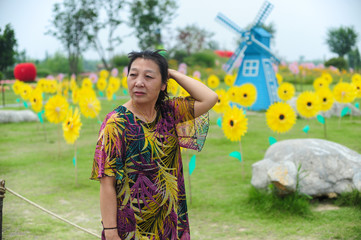 Young woman in the park