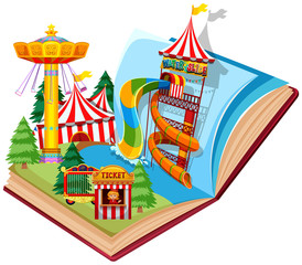 Wall Mural - Open book water park theme