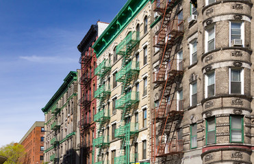 Wall Mural - Colorful old historic buildings in the Nolita neighborhood of Manhattan, New York City NYC