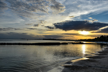 Canvas Print - sunset over the sea