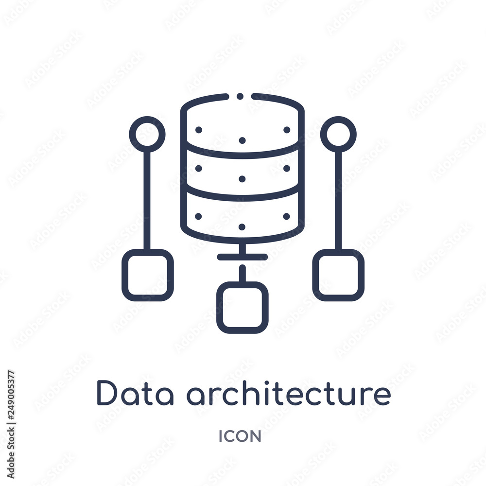 data architecture icon from technology outline collection. Thin line ...