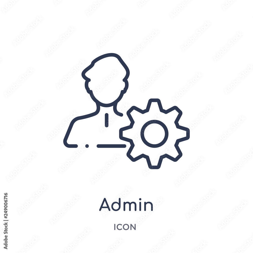admin icon from strategy outline collection. Thin line admin icon ...