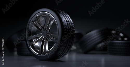 Fotografía Alloy wheels tire auto cast
