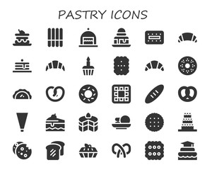 Sticker - pastry icon set