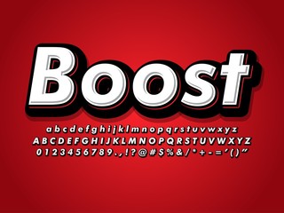 Poster - modern bold font effect with highlight & shadow effect compatible with illustrator 10