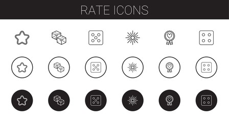 Sticker - rate icons set