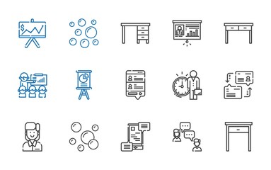 Wall Mural - discussion icons set