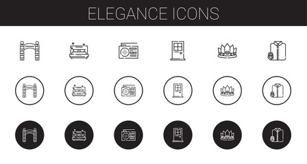 Sticker - elegance icons set