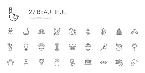 Sticker - beautiful icons set