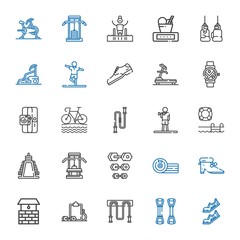 Poster - fitness icons set