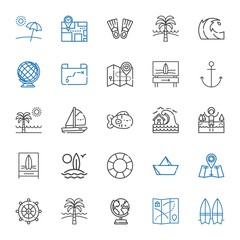 Sticker - ocean icons set