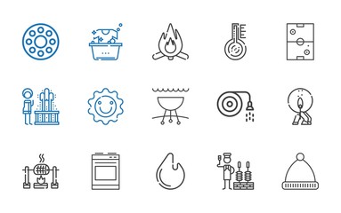 Wall Mural - heat icons set