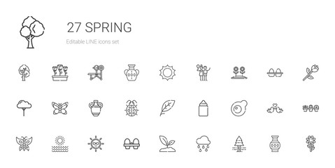 Sticker - spring icons set