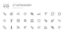 Astronomy Icons Set
