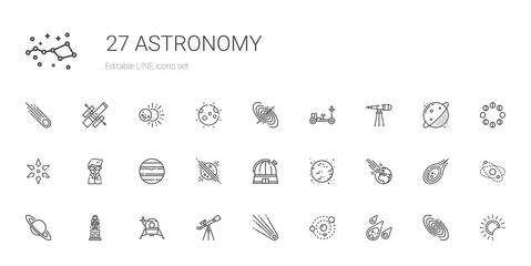 astronomy icons set
