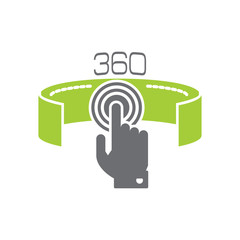 Leinwandbilder - Virtual reality 360 icon on white background for graphic and web design, Modern simple vector sign. Internet concept. Trendy symbol for website design web button or mobile app