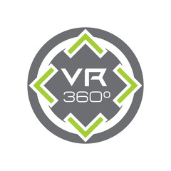 Leinwandbilder - Virtual reality 360 icon on white background for graphic and web design, Modern simple vector sign. Internet concept. Trendy symbol for website design web button or mobile app
