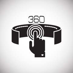 Leinwandbilder - Virtual reality 360 icon on white background for graphic and web design, Modern simple vector sign. Internet concept. Trendy symbol for website design web button or mobile app