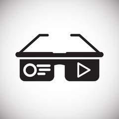 Leinwandbilder - Virtual reality googles icon on white background for graphic and web design, Modern simple vector sign. Internet concept. Trendy symbol for website design web button or mobile app