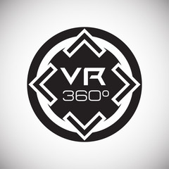 Leinwandbilder - Virtual reality 360 icon on white background for graphic and web design, Modern simple vector sign. Internet concept. Trendy symbol for website design web button or mobile app