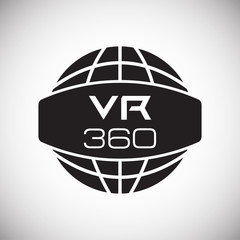 Leinwandbilder - Virtual reality 360 icon on white background for graphic and web design, Modern simple vector sign. Internet concept. Trendy symbol for website design web button or mobile app