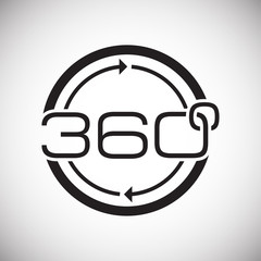 Leinwandbilder - Virtual reality 360 icon on white background for graphic and web design, Modern simple vector sign. Internet concept. Trendy symbol for website design web button or mobile app
