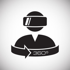 Leinwandbilder - Virtual reality googles icon on white background for graphic and web design, Modern simple vector sign. Internet concept. Trendy symbol for website design web button or mobile app