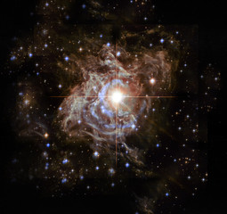 Wall Mural - Distant galaxy. Elements of this image furnished by NASA.