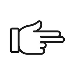 Wall Mural - hand gesture. minimal thin line web icon. simple vector illustration outline. concept for infographic website or app.